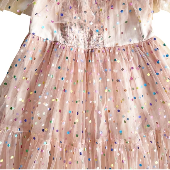 Anthropologie BHLDN Cecilia Off-The-Shoulder Polka Dot Tulle Midi | MEDIUM NWT - Picture 2 of 10